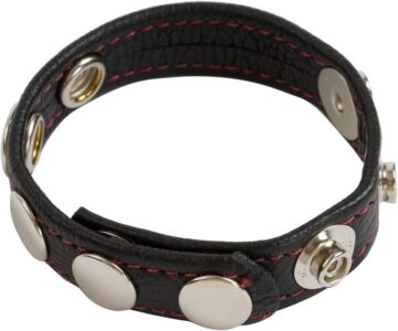 CockStrap de piel con remaches