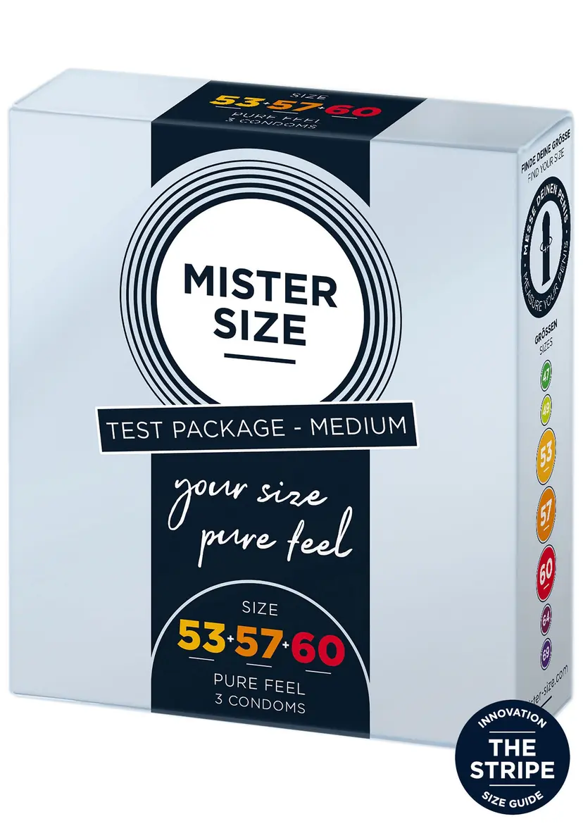 Test Box 3 Condones 53-57-60 (M/L/XL)